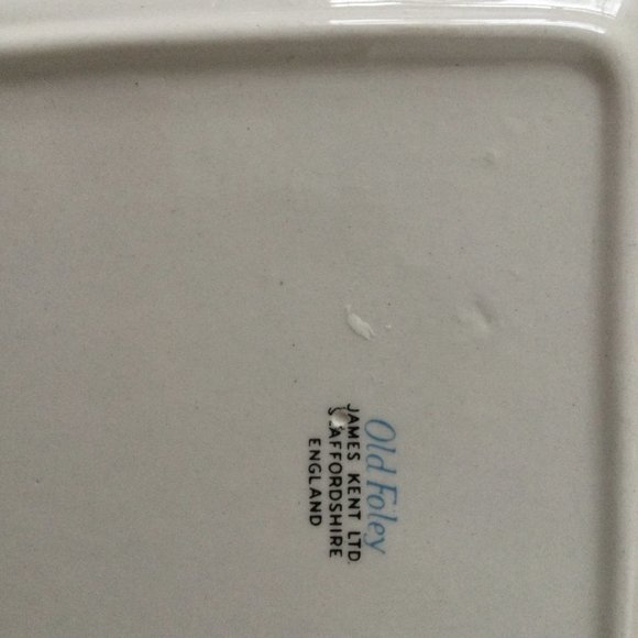 Vintage Old Foley James Kent Staffordshire Cheese butter dish gold flowers - Picture 6 of 6